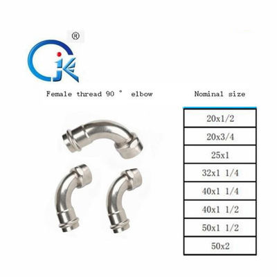 DVGW V Shape Inox Press Armatura Kute złączki hydrauliczne ze stali nierdzewnej