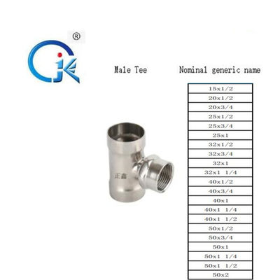 Tee Shape V Press Fittings Stal węglowa Niklowe białe polerowanie powierzchni