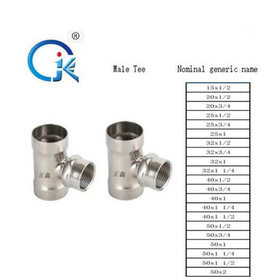 Tee Shape V Press Fittings Stal węglowa Niklowe białe polerowanie powierzchni
