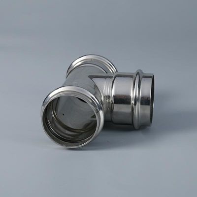 Złączki zaciskowe kształtowe DN50 Trójnik ze stali nierdzewnej Zwykły koniec hydrauliki